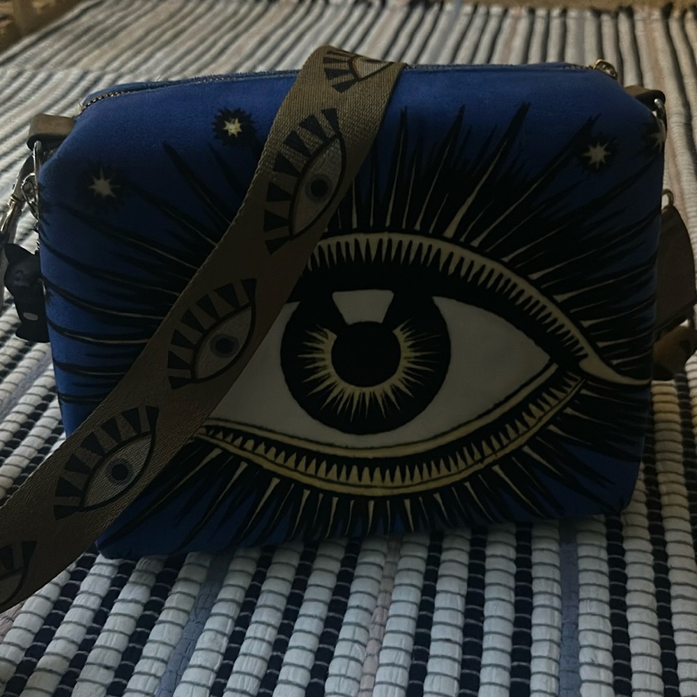 One of a kind vintage evil eye purse